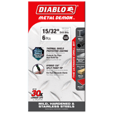 Diablo DMD1532JB 15/32" Metal Demon™ Drill Bits for Mild, Hardened and Stainless Steels