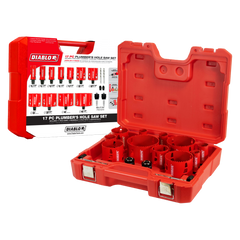 Diablo DHS17SPL 17 pc Bi-Metal Hole Saw Set for Plumbers