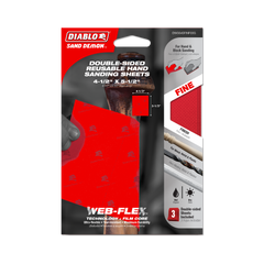 Diablo DWS045FINF03G Diablo Sand Demon™ 4-1/2" x 5-1/2" Fine Grit Double-Sided Reusable Hand Sanding Sheet (3-Pieces)