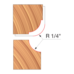Freud UP132-IC 3-9/16" x 3/4" x 1-1/4" Combination Convex & Concave Cutters