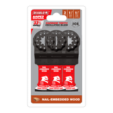Diablo DOS125CW3 1-1/4" Diablo AMPED™ Demo Demon™ Starlock Carbide Teeth Oscillating Blades for Nail-Embedded Wood (3-Pack)