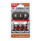 Diablo DOS175BW3 1-3/4" Diablo Demo Demon™ Starlock Bi-Metal Oscillating Blades for Nail-Embedded Wood (3-Pack)