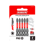 Diablo DPH22P5 2" #2 Phillips Drive Bits (5-Pack)