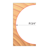 Freud UP109-IC 3-5/8" x 1-1/2" x 1-1/4" Convex Radius Cutters