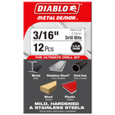 Diablo DMD316JB 3/16" Metal Demon™ Drill Bits for Mild, Hardened and Stainless Steels