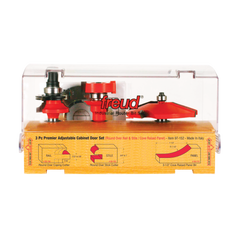 Freud 97-152 3 Piece Premier Adjustable Cabinet Bit Set