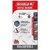 Diablo DMD1132JB 11/32" Metal Demon™ Drill Bits for Mild, Hardened and Stainless Steels