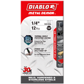 Diablo DMD14JB 1/4" Metal Demon™ Drill Bits for Mild, Hardened and Stainless Steels (2-Pack)