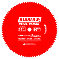 Diablo D1490CF 14" x 90-Teeth Steel Demon™ Cermet II Saw Blade for Thin Metal
