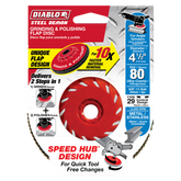 Diablo DCX045080B01F 4-1/2" Steel Demon™ Flap Disc for Metal with Speed Hub