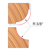 Freud UP134-IC 3-9/16" x 1-1/64" x 1-1/4" Combination Convex & Concave Cutters