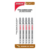 Diablo DJT101BR5 4" 10TPI High Carbon Steel Jig Saw Blades for Wood (5-Pack)