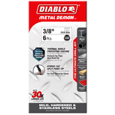 Diablo DMD38JB 3/8" Metal Demon™ Drill Bits for Mild, Hardened and Stainless Steels