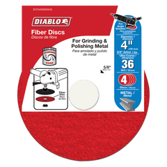 Diablo DCF040036S04G 4" 36-Grit Fiber Discs for Metal (4-Pack)