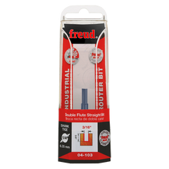 Freud 04-103 3/16" (Dia.) Double Flute Straight Bit