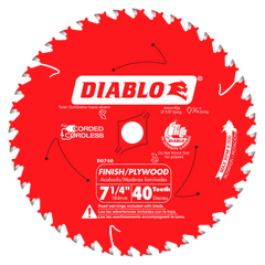 Diablo D0740A 7-1/4" x 40-Teeth Finish Saw Blade for Wood
