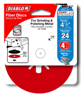 Diablo DCF045024S04G 4-1/2" 24-Grit Fiber Discs for Metal (4-Pack)