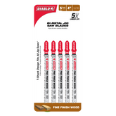 Diablo DJT101BF5 4" 10TPI Bi-Metal Jig Saw Blades for Wood (5-Pack)