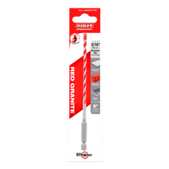 Diablo DMARG1030 3/16" x 4" x 6" SPEEDemon™ Red Granite Carbide-Tipped Hammer Drill Bit
