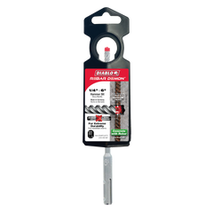 Diablo DMAPL4070 1/4" x 4" x 6" Rebar Demon™ SDS-Plus 4-Cutter Full Carbide Head Hammer Drill Bit
