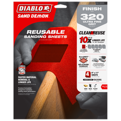 Diablo DND911220H05G 9" x 11" 220-Grit SandNET™ Reusable Sanding Sheets (5-Piece)