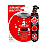 Diablo DCD050040H04G 5" 40-Grit Hook & Lock™ ROS Sanding Discs (4-Pack)