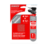 Diablo DCS045100P04G 4-1/2" x 4-1/2" 100-Grit StickFast™ Palm Sander 1/4 Sanding Sheets (4-Pack)