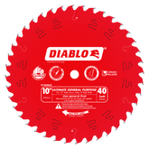 Diablo D1040UX 10" x 40-Teeth Wood Demon™ Ultimate General Purpose Carbide Saw Blade for Wood