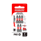 Diablo DPH21P5 1" #2 Phillips Drive Bits (5-Pack)
