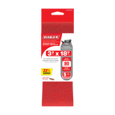 Diablo DCB318080S05G 3" x 18" 80-Grit Sanding Belts (5-Pack)