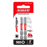 Diablo DSQ32P2 2" #3 Square Drive Bit