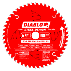 Diablo D0649F 6-3/4" x 48-Teeth Steel Demon™ Saw Blade for Medium Metal