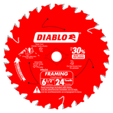 Diablo D0624X3 6-1/2" x 24-Tooth Framing Saw Blades for Wood (3-Pack)