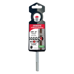 Diablo DMAPL4140 3/8" x 4" x 6" Rebar Demon™ SDS-Plus 4-Cutter Full Carbide Head Hammer Drill Bit