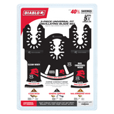 Diablo DOU3BS 3 pc Universal Fit Bi-Metal Oscillating Blade Set (3-Piece)