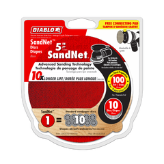 Diablo DND050100H10I 5" 100-Grit SandNET™ Reusable Sanding Discs with Connection Pad (10-Pack)