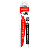 Diablo DS0614BGP25 6" Bi-Metal Reciprocating Saw Blade for Nail-Embedded Wood, Metal, and Plastic (25-Pack)