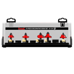 Freud 91-210 10 Piece Decorative Edge Quadra-Cut™ Router Bit Set