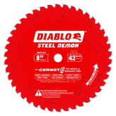 Diablo D0842CF 8" x 42-Teeth Steel Demon™ Cermet II Saw Blade for Thick Metal
