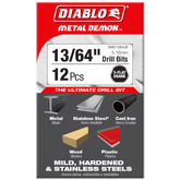 Diablo DMD1364JB 13/64" Metal Demon™ Drill Bits for Mild, Hardened and Stainless Steels