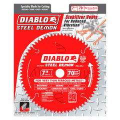 Diablo D0770FM 7" x 70-Teeth Steel Demon™ Saw Blade for Thin Metal