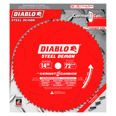 Diablo D1472CF 14 in x 72 Tooth Steel Demon Cermet Metal and Stainless Steel Cutting Saw Blade
