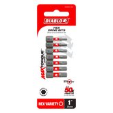 Diablo DHXV1-S7 7 pc 1" Hex Drive Bit Set (7-Piece)