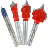 Freud 87-115 4 Piece Radius "V" Groove Bit Set