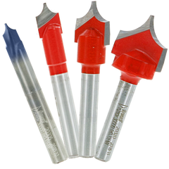 Freud 87-115 4 Piece Radius "V" Groove Bit Set