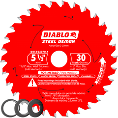 Diablo D055030FMX 5‑1/2" x 30-Teeth Steel Demon™ Saw Blade for Medium Metal
