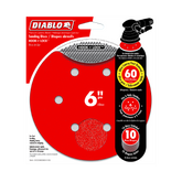 Diablo DCD060060H10G 6" 60-Grit Hook & Lock™ ROS Sanding Discs (10-Pack)
