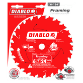 Diablo D0624X 6-1/2" 24-Tooth Framing Saw Blade