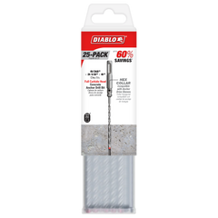 Diablo DMAPL2910-P25 5/32" x 3-1/2" x 6" SDS-Plus Full Carbide Head Concrete Anchor Hammer Drill Bits (25-Pack)