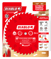 Diablo D1040UX 10" x 40-Teeth Wood Demon™ Ultimate General Purpose Carbide Saw Blade for Wood